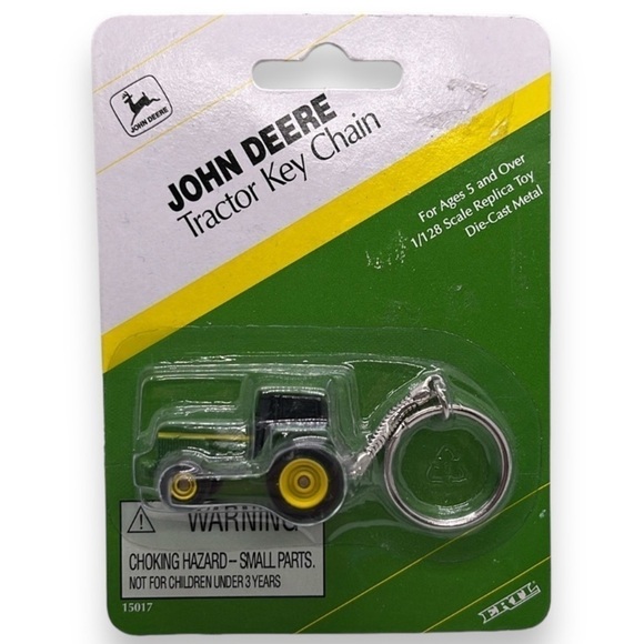 John Deere Tractor Keychain New in Box 1998 Green Ertl - Picture 1 of 15